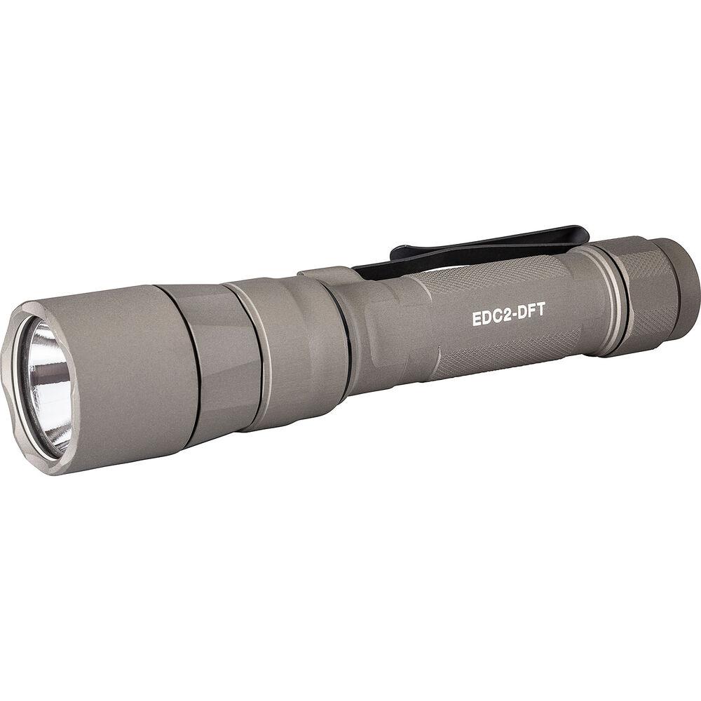 SF EDC 2 Turbo LED Flashlight 700 Lumen Long Range Click Tailcap Tan