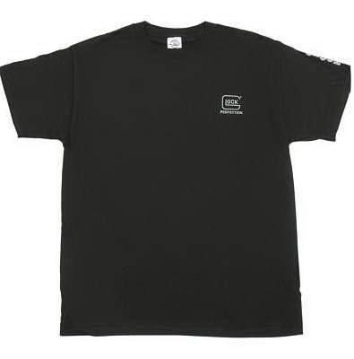 Glock Factory T Shirt Black Silver Logo 3XL Cotton Short Sleeve