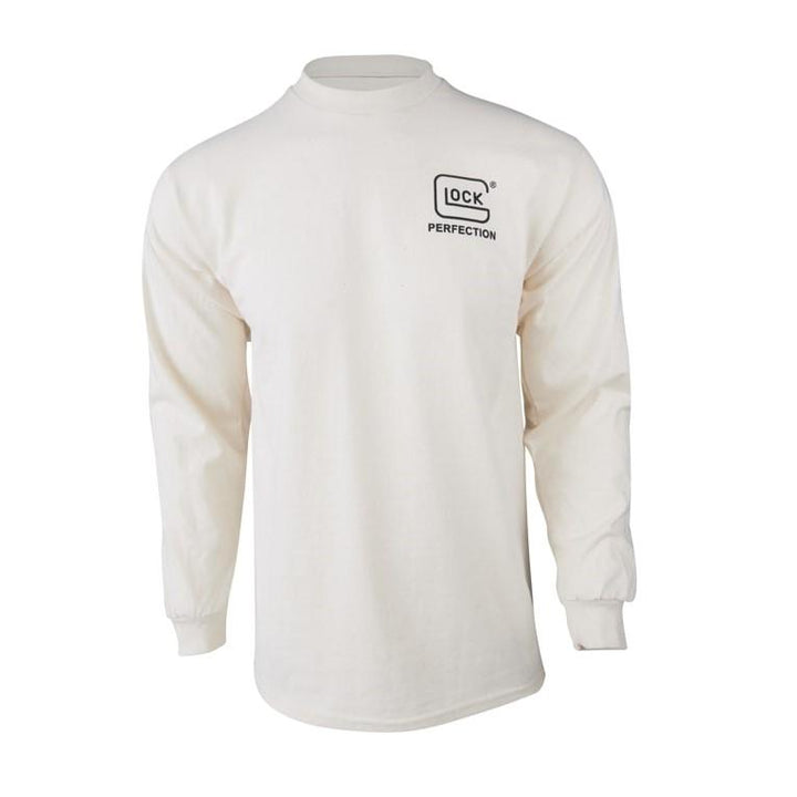 Glock Born in Austria Long Sleeve Shirt Tan Soft Fabric Comfortable Fit XL Size