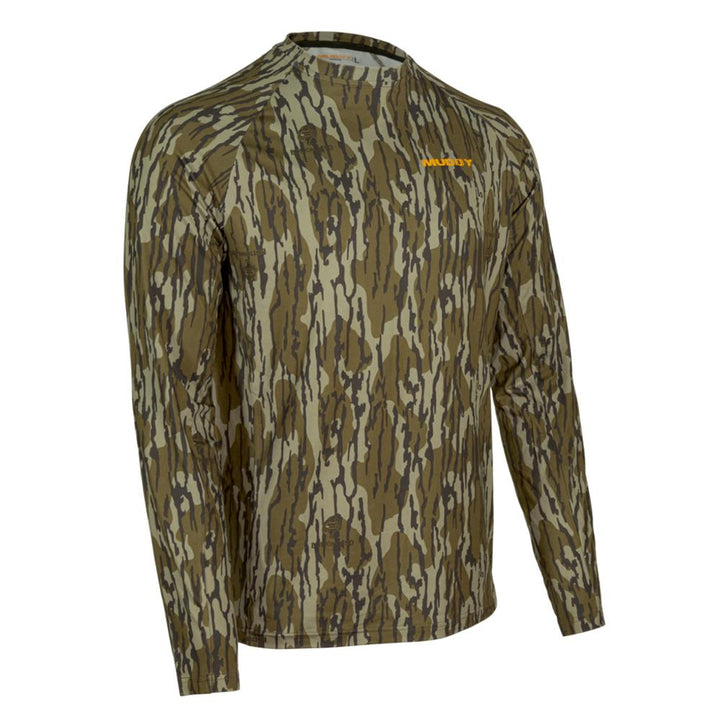 Muddy Outdoors Base Layer Crew Long Sleeve Shirt Mossy Oak Bottomland 2XL