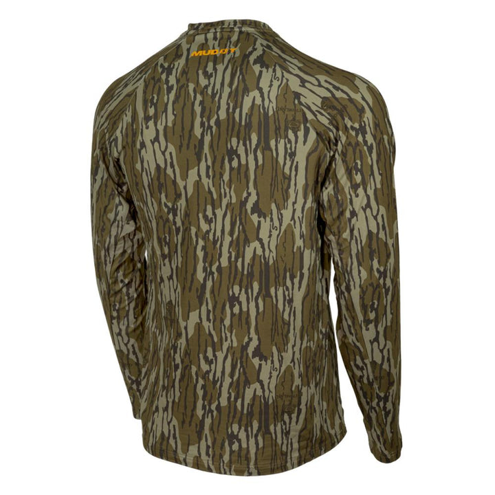 Muddy Outdoors Base Layer Crew Long Sleeve Shirt Mossy Oak Bottomland 2XL