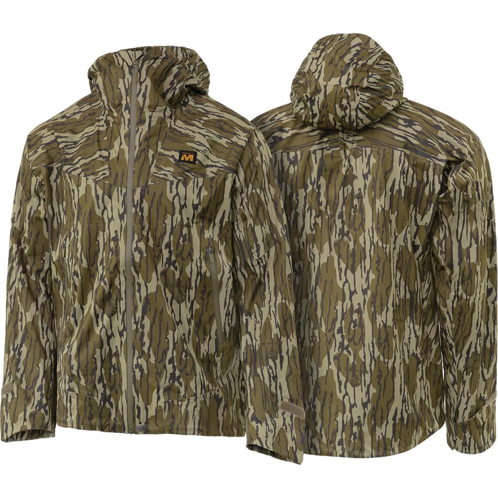 MUDDY DV8 Cyclone 3L Rain Jacket Mossy Oak Bottomland M Waterproof Apparel