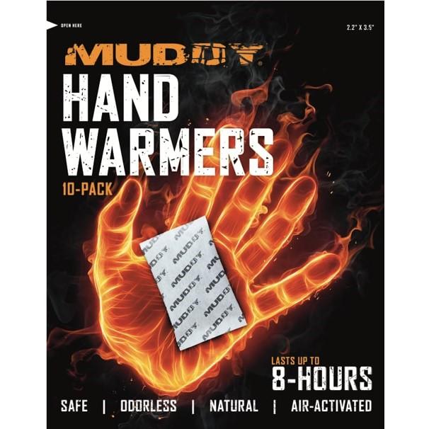 Muddy Disposable Hand Warmers 10 Pack Odorless Long Lasting Natural Air Activate