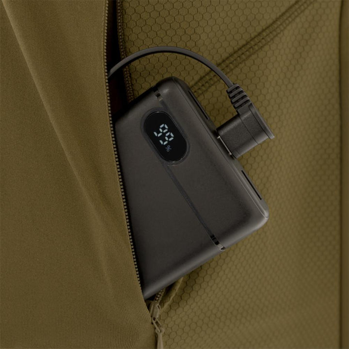 Muddy Nucleus Heated Quarter Zip Shirt Brown Clay S Adjustable Warm Comfortable