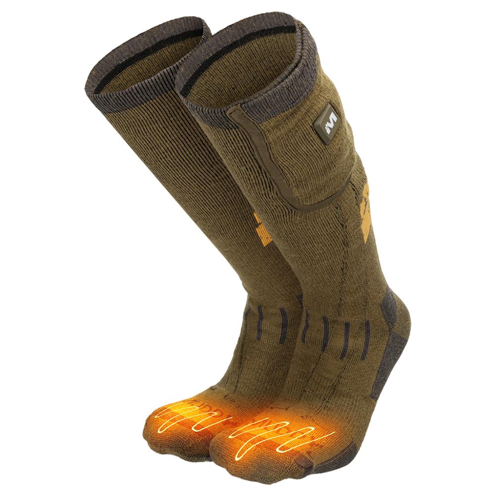 Muddy Nucleus Heated Socks Brown Clay ML Adjustable Warm Comfortable Footwear