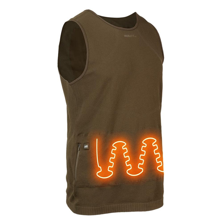 Muddy Nucleus Heated Vest Brown L Adjustable Warm Comfortable Layering Apparel