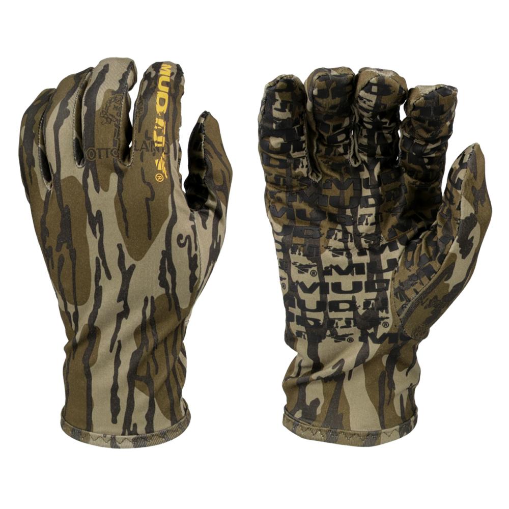 Muddy Lightweight Fleece Gloves Mossy Oak Bottomland Warm Grip Fit XL Size