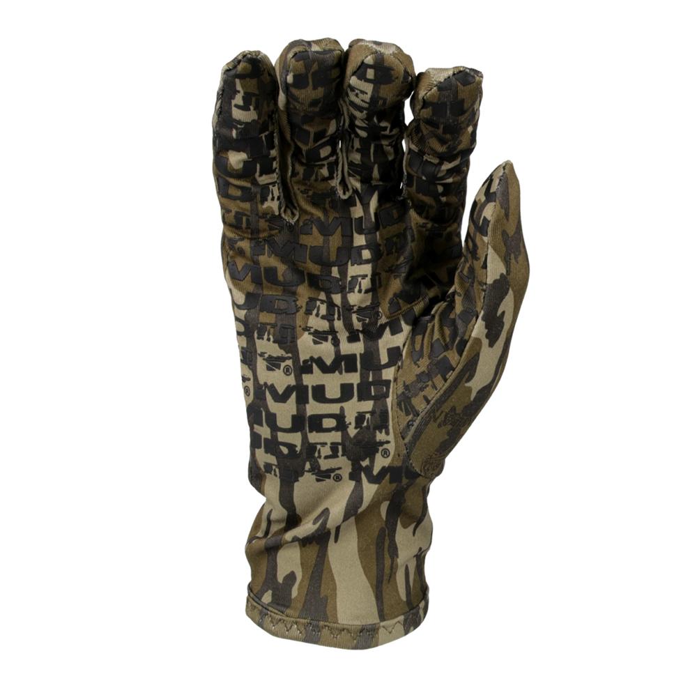 Muddy Lightweight Fleece Gloves Mossy Oak Bottomland Warm Outdoor Handwear Large