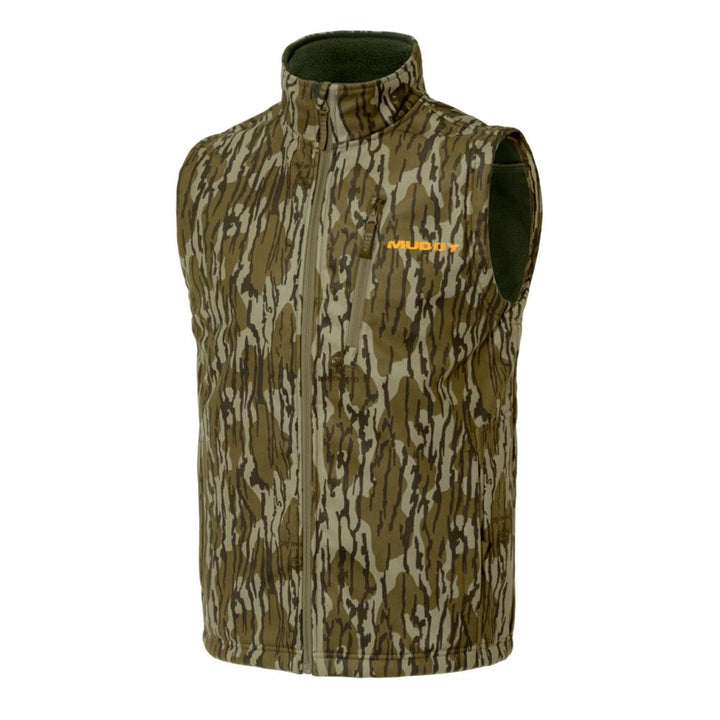 MUDDY TRX SOFTSHELL VEST MOSSY OAK BOTTOMLAND SMALL