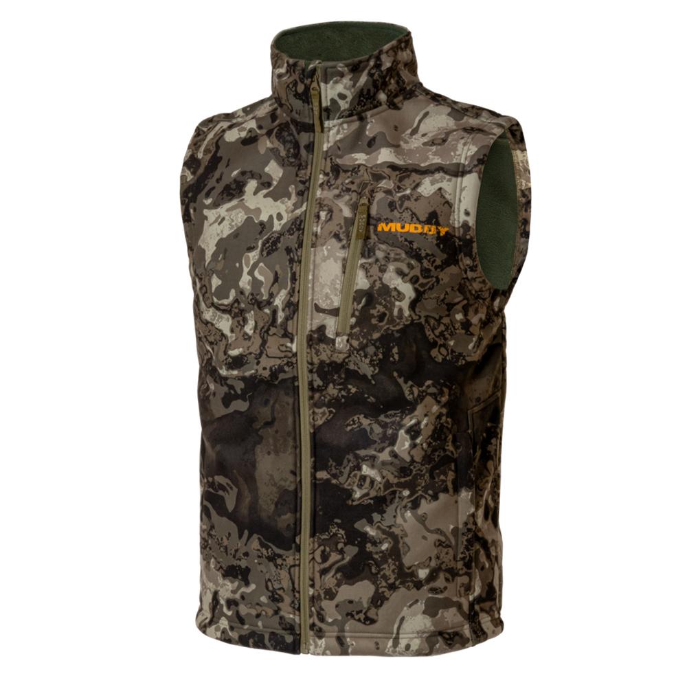 Muddy TRX Softshell Vest Veil Canyon Grey Medium Lightweight Outdoor Layer