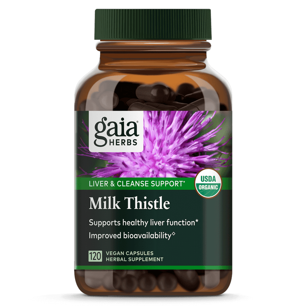 Gaia Herbs Milk Thistle Seed 120 Caps Liver Support and Detoxification