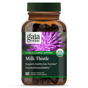 Gaia Herbs Milk Thistle Seed 120 Caps Liver Support and Detoxification