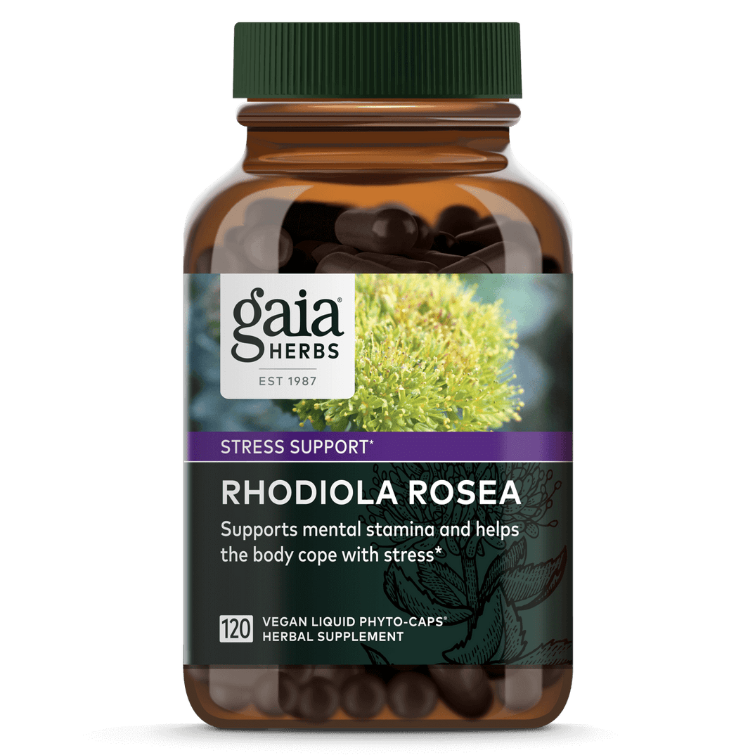 Gaia Herbs Rhodiola Rosea 60 Liquid Phyto Caps Stress Support Supplement