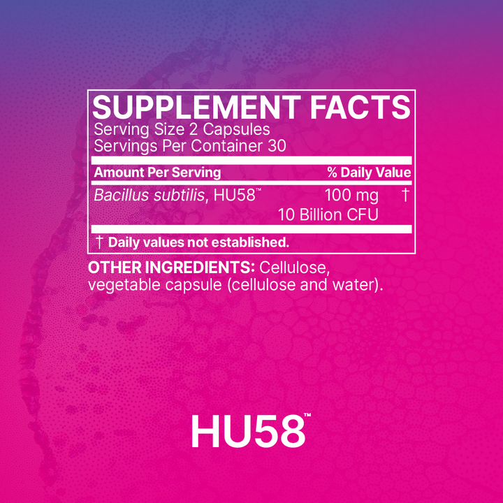 Microbiome Labs HU58 Probiotic 60 Caps Support Gut Health and Microflora Balance