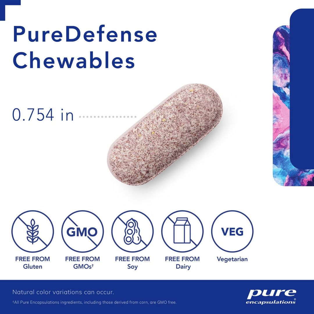 Pure Encapsulations PureDefense Chewables Supports Immune Function 120 Count