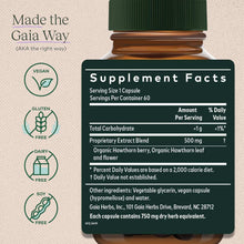 Load image into Gallery viewer, Gaia Herbs Hawthorn Berry Supplement 60 Vegan Liquid Phyto-Capsules
