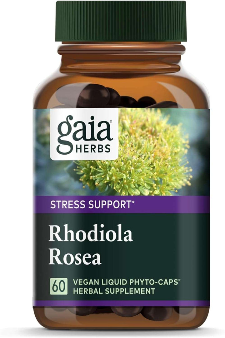 Gaia Herbs Rhodiola Rosea 60 Liquid Phyto Caps Stress Support Supplement