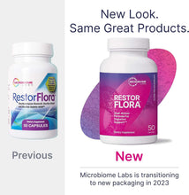 Load image into Gallery viewer, Microbiome Labs RestorFlora 50 Capsules Bacillus Subtilis HU58 MB-RESTORE 3 PACK
