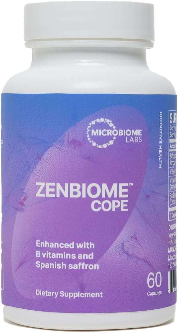 ZenBiome Cope 60 cápsulas de Microbiome Labs: favorece el estrés y el equilibrio emocional.