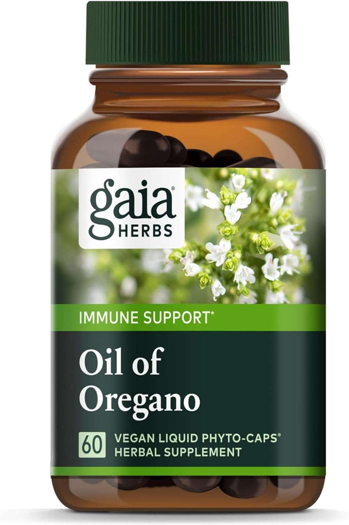 Gaia Herbs Oil of Oregano With Carvacrol and Thymol 60 Vegan Liquid Phyto-Caps