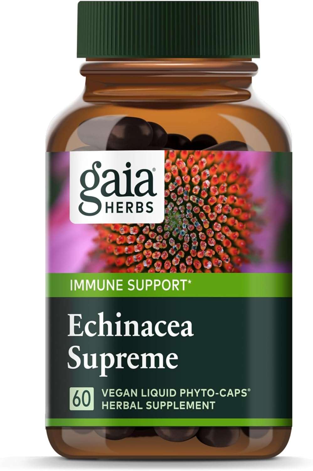 Gaia Herbs Echinacea Supreme 60 Vegan Liquid Phyto-Softgels