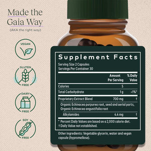 Gaia Herbs Echinacea Supreme 60 Vegan Liquid Phyto-Softgels 2 PACK