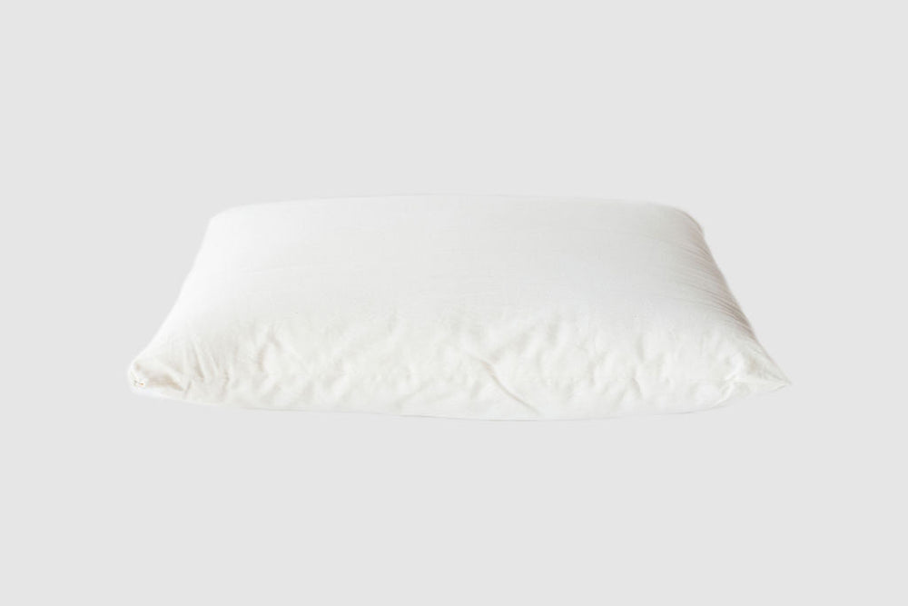 Holy Lamb Wool Filled Bed Pillows Queen Size Extra Thick 20” x 30” in white, providing comfort and support for a restful sleep.