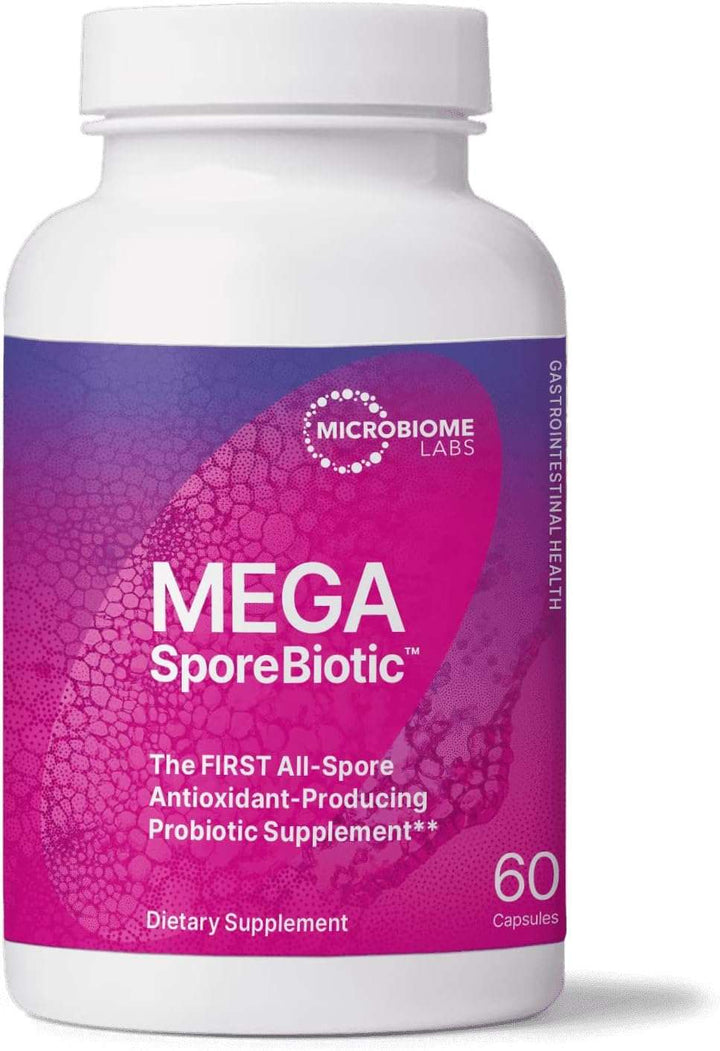 Microbiome Labs MegaSporeBiotic Probiotic Capsules 60 Count Gut Health Support