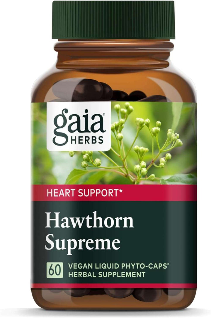 Gaia Herbs Hawthorn Supreme 60 Cápsulas para el Apoyo a la Salud Cardiovascular y Cardíaca