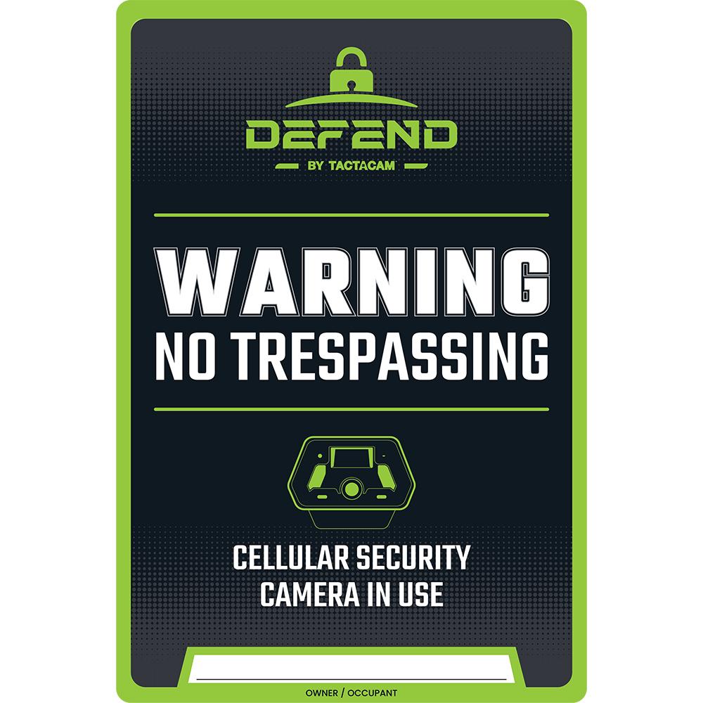 Tactacam No Trespassing Sign Pack 3ct 9x13 in Durable Plastic High Visibility