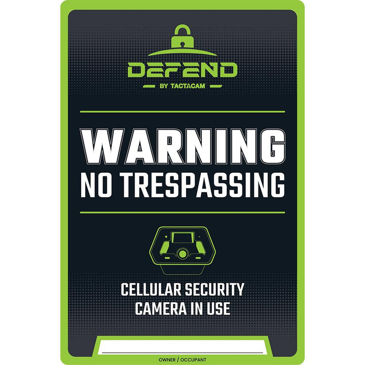Tactacam No Trespassing Sign Pack 3ct 9x13 in Durable Plastic High Visibility