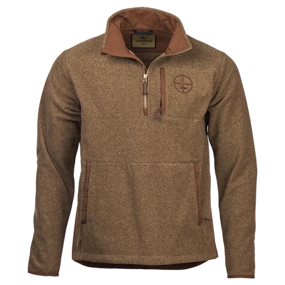 Chaqueta polar Leupold Make Ready con cremallera de 1/4, color marrón hueso, suave y cálida, talla XL