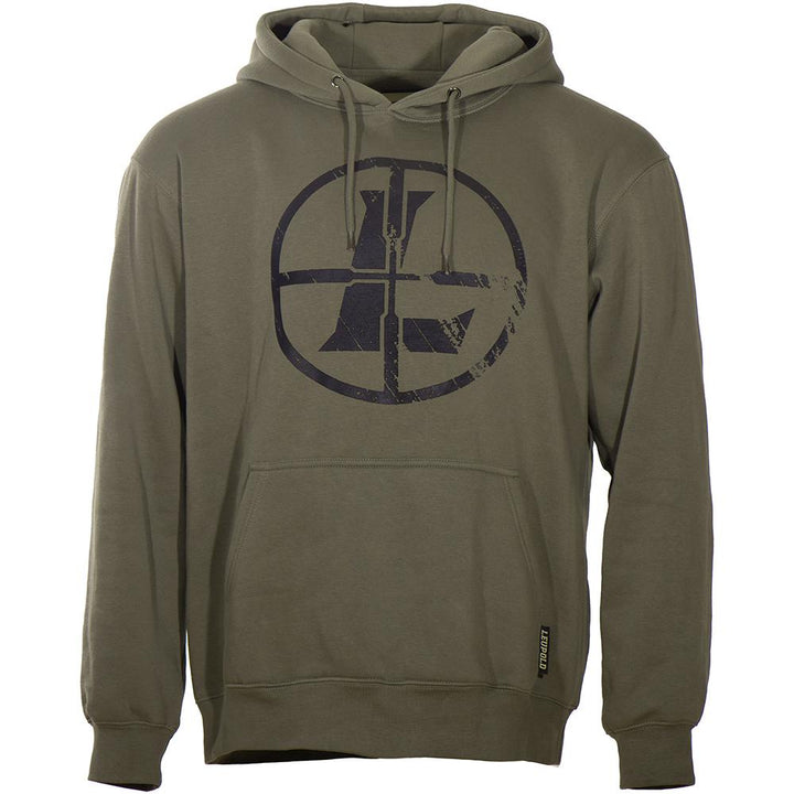 Sudadera con capucha Leupold Distressed Reticle, color verde ceniza, suave, de peso medio, talla 3XL