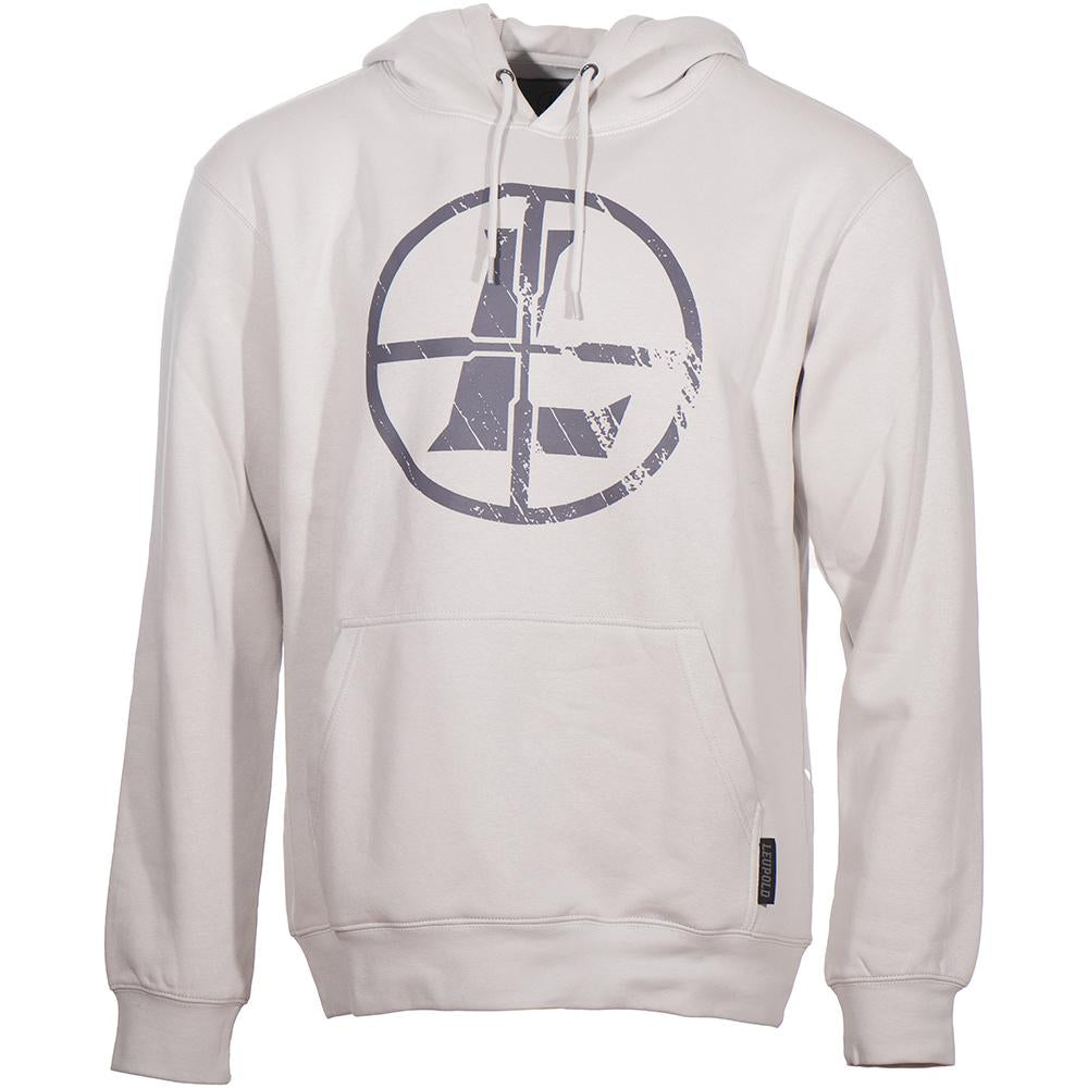 Sudadera con capucha Leupold Distressed Reticle, color hueso, suave, cómoda, de peso medio, talla 3XL
