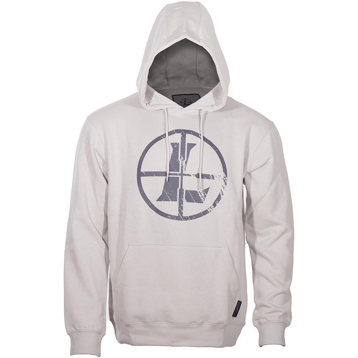 Sudadera con capucha Leupold Distressed Reticle, color hueso, suave, cómoda, de peso medio, talla 3XL
