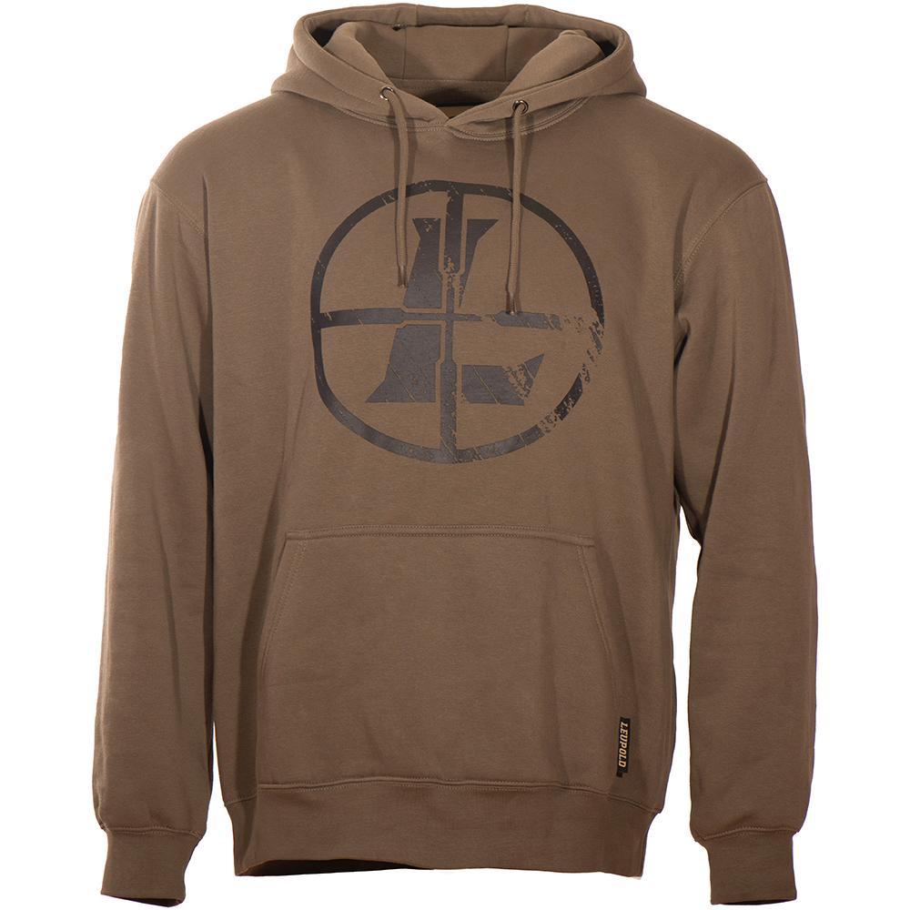 Leupold Distressed Reticle Hoodie Otter 2XL Comfortable Midweight Sweatshirt