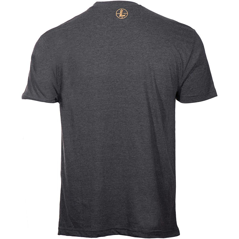 Camiseta de manga corta con insignia de Leupold, color carbón, algodón suave, ajuste cómodo, talla M