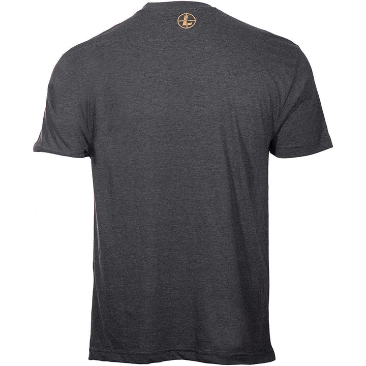 Camiseta de manga corta con insignia de Leupold, color carbón, algodón suave, ajuste cómodo, talla L