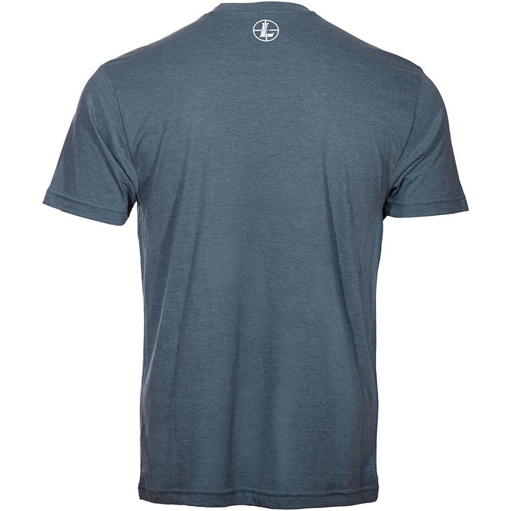 Camisa de manga corta con insignia Leupold índigo, cómoda, suave y casual, talla M