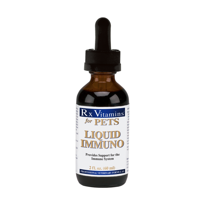 Rx Vitamins For Pets Liquid Immuno Original 2 OZ Natural Solution For Cats Dogs