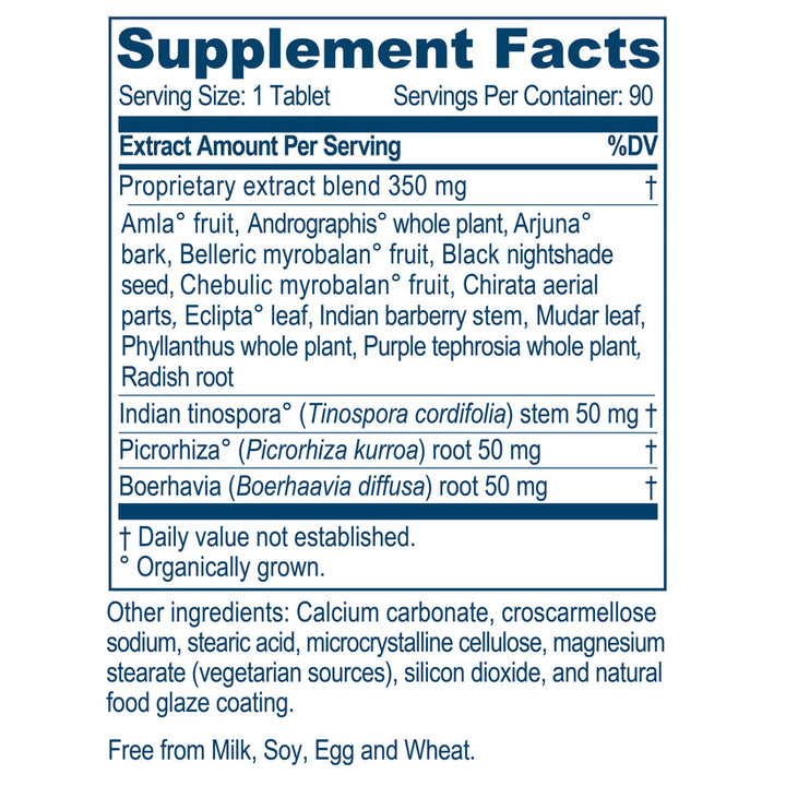 Ayush Herbs Livit-2 Natural Ayurvedic Daily Liver-Support 90 x 500mg Tabs