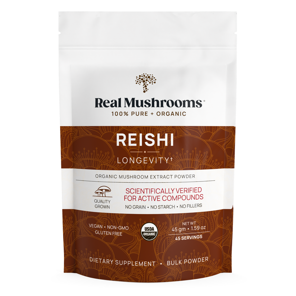 Real Mushrooms Reishi Mushroom Extract Bulk Powder 45 Grams