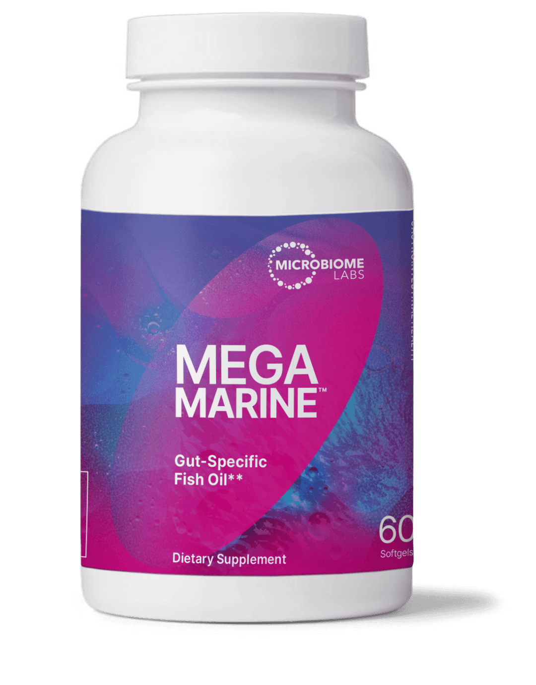 Aceite de pescado MegaMarine específico para el intestino de Microbiome Labs (60 cápsulas blandas) para la salud inmunitaria