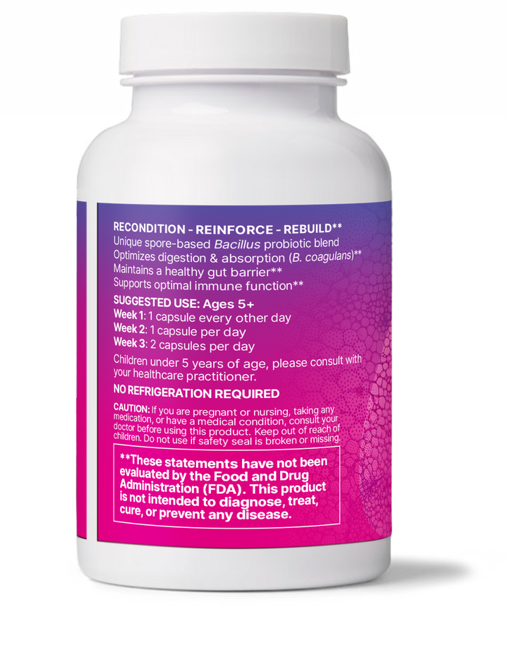 Microbiome Labs MegaSporeBiotic Probiotic Capsules 60 Count Gut Health Support
