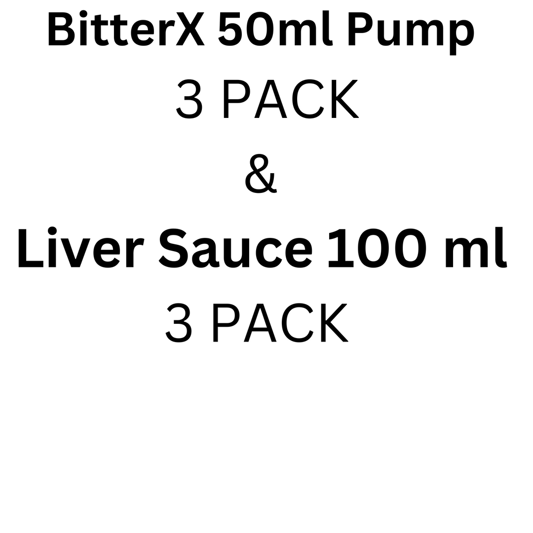 Quicksilver Scientific 3 Bitter X 50 ml y 3 Puré de Hígado 100 ml