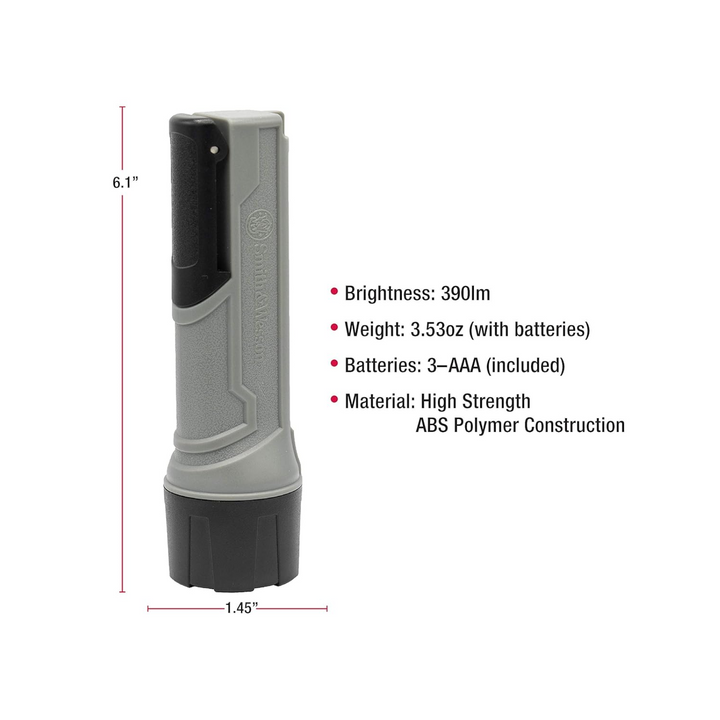 S&W Night Guard Pro Compact 390 Lumen Flashlight with 3 Modes