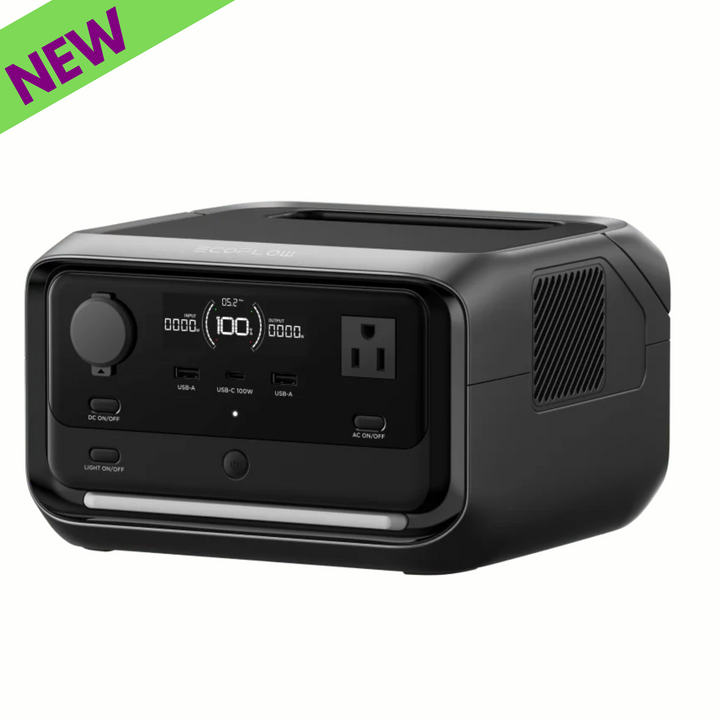 Estación de energía portátil X EcoFlow River 3 Max de 600 W, capacidad de batería de 768 W, pico de 1200 W