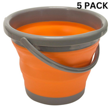 Load image into Gallery viewer, Ultimate Survival FlexWare Bucket Orange 2.0 Water Storage 5 PACK
