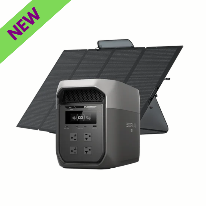 EcoFlow DELTA 3 Max 2048Wh Gray Portable Power Station with A 400W Solar Panel