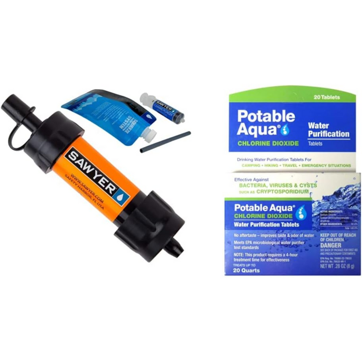 Sawyer SP103 Mini Water Filtration System Orange Single Potable Filter